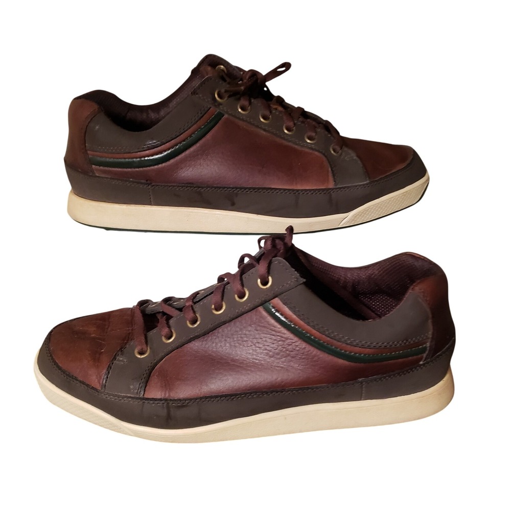 FootJoy Contour 54275 Mens Spikeless Brown Leather‎ Lace-Up Golf Shoes 8 EUC